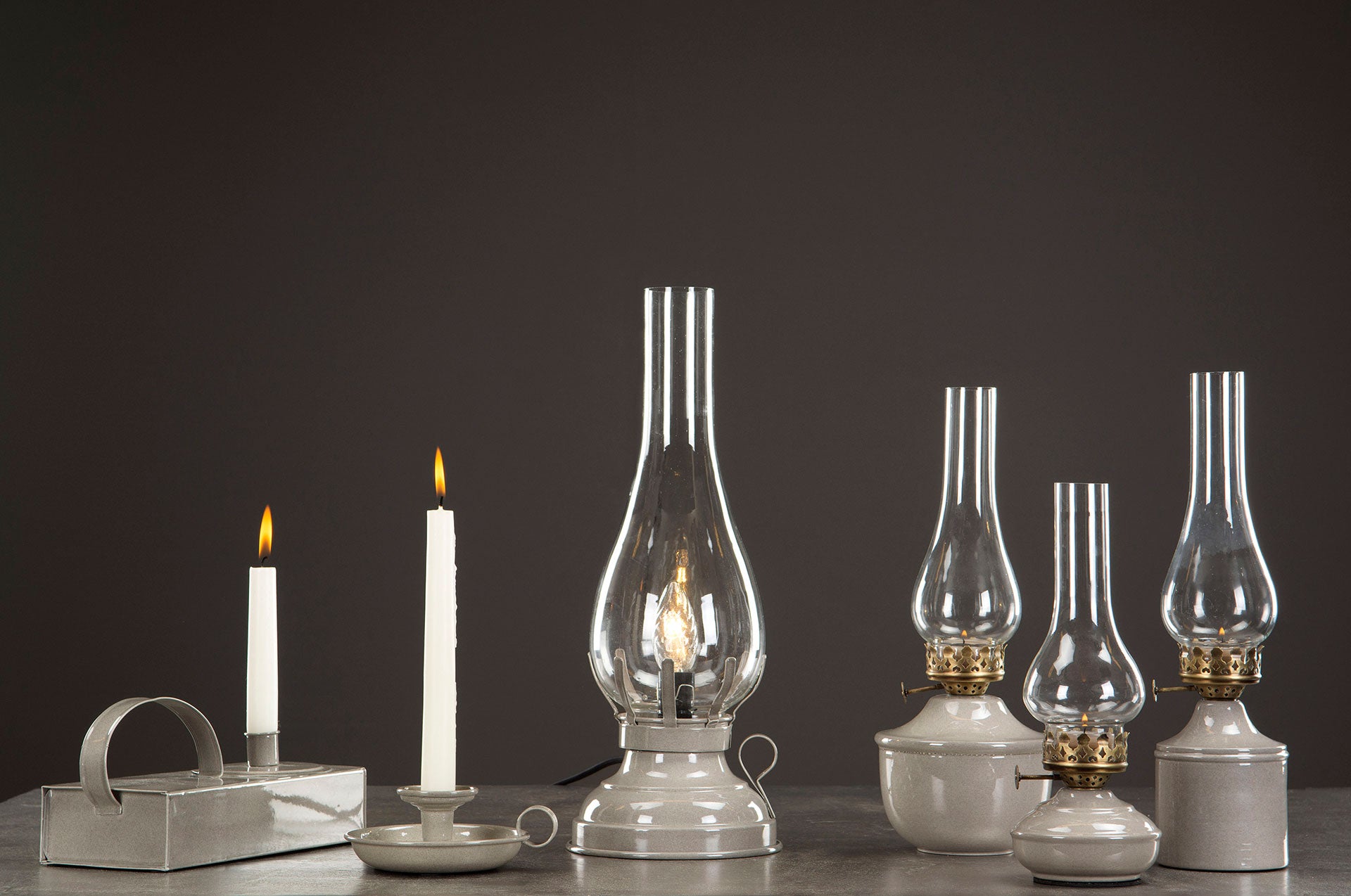 Lampa värmeljus IRIS emalj