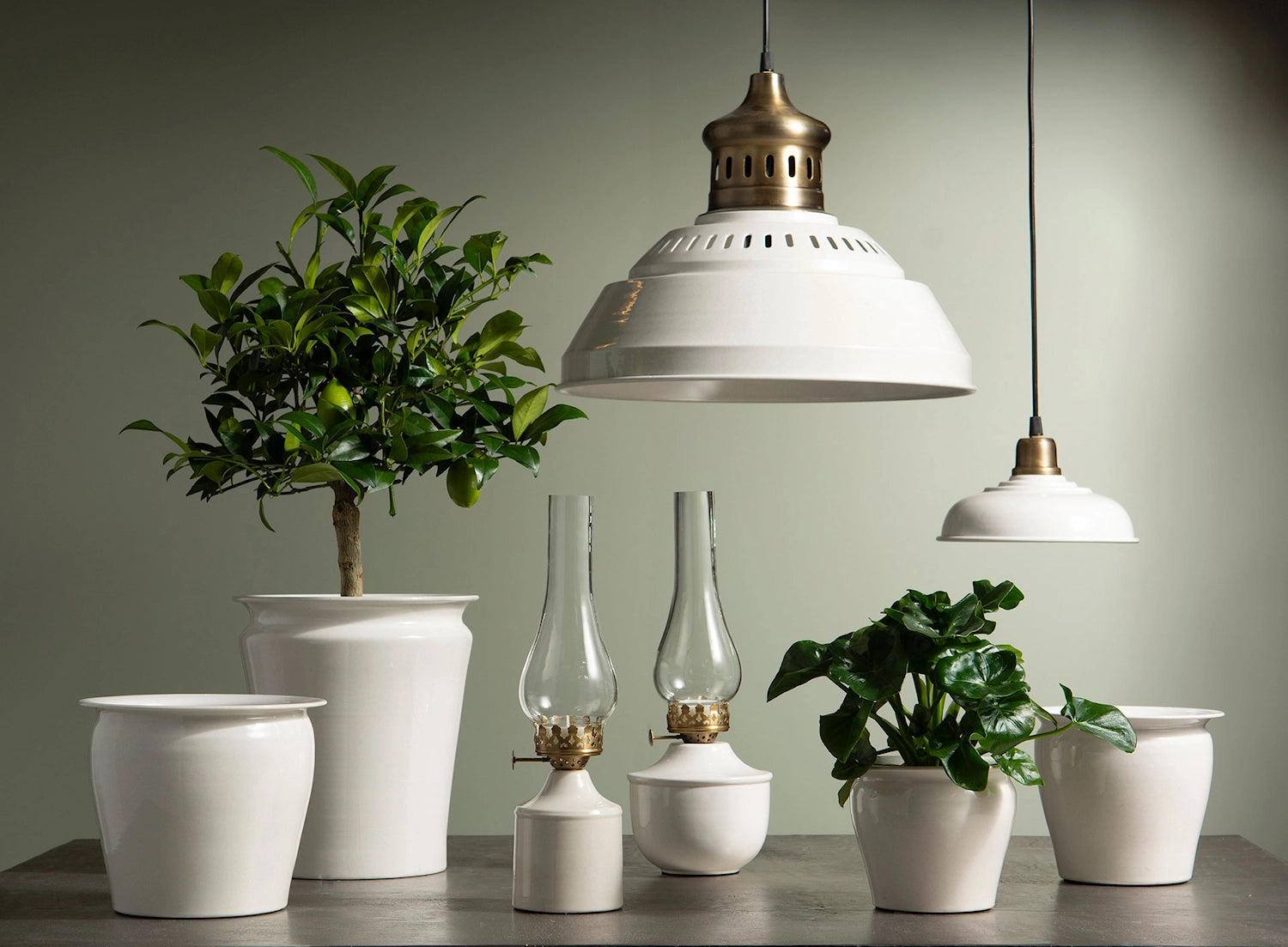 Lampa värmeljus IRIS emalj