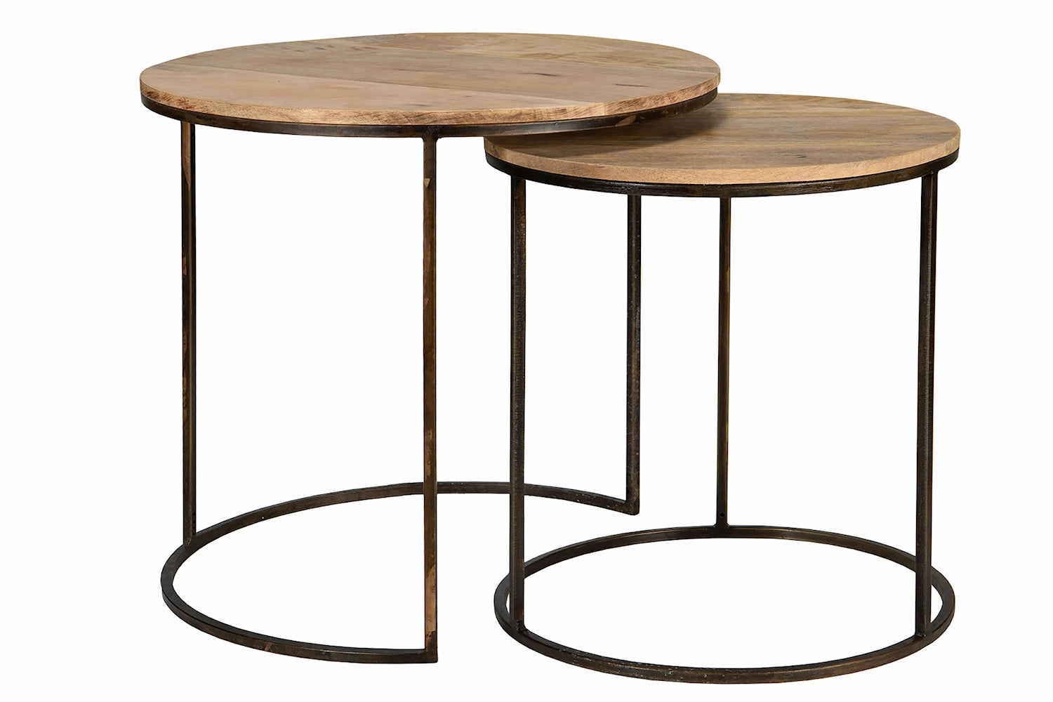 Sideboard RUND ANTIK trä 2-pack