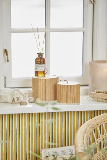 Burk BAMBU med lock