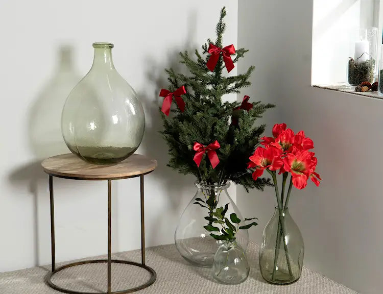Hänge ROSETT satin röd 4-pack