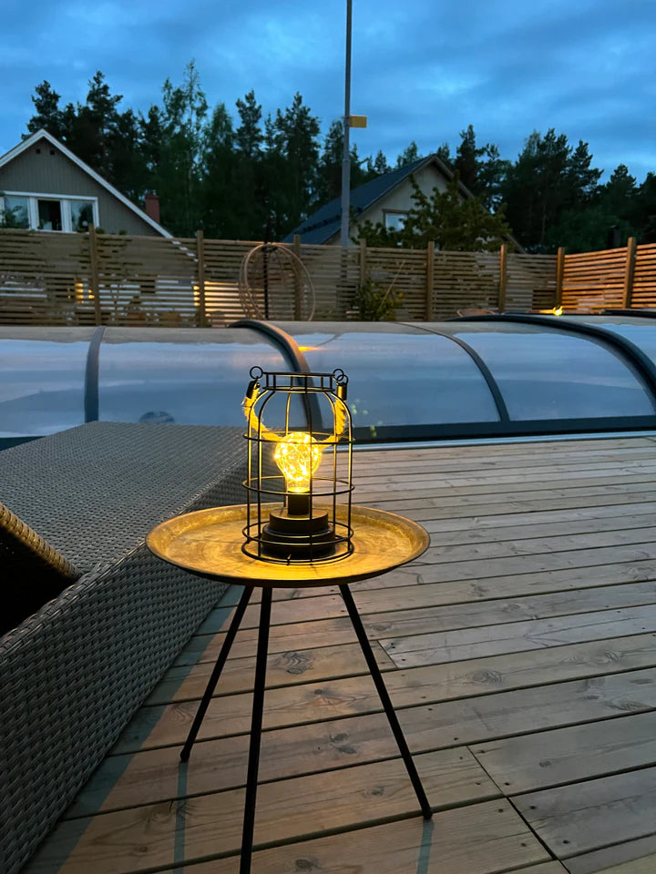 Lykta LANDSORT led smide med timer