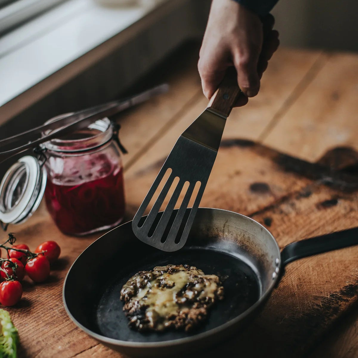 Stekspade STEPH gummitrå och rostfritt stål