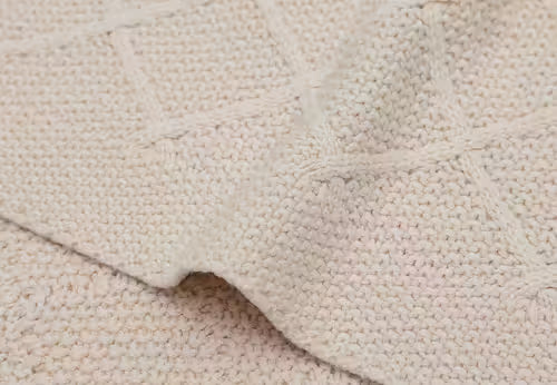 Pläd barn CHECK KNIT havre