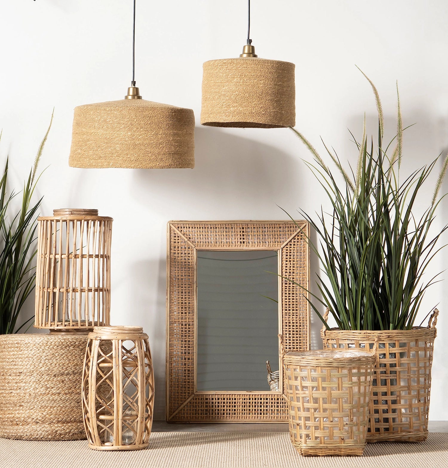 Spegel REKTANGEL bambu 51x2x71cm