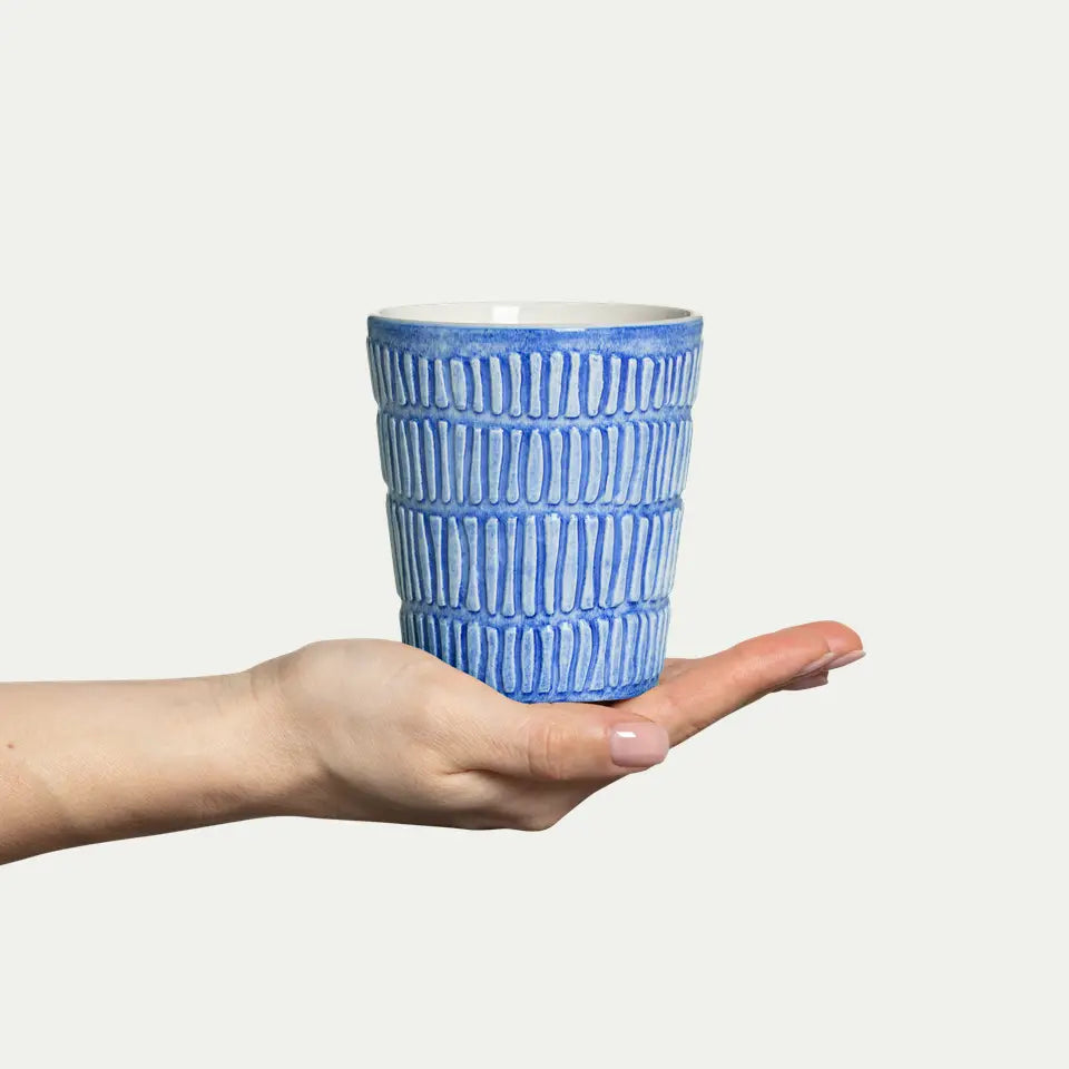 Mugg STRIPES 30cl ljusblå