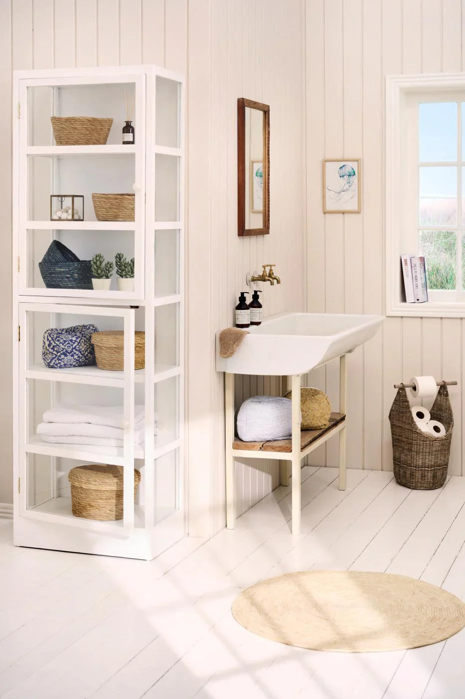 Toalettpappershållare RATTAN grå