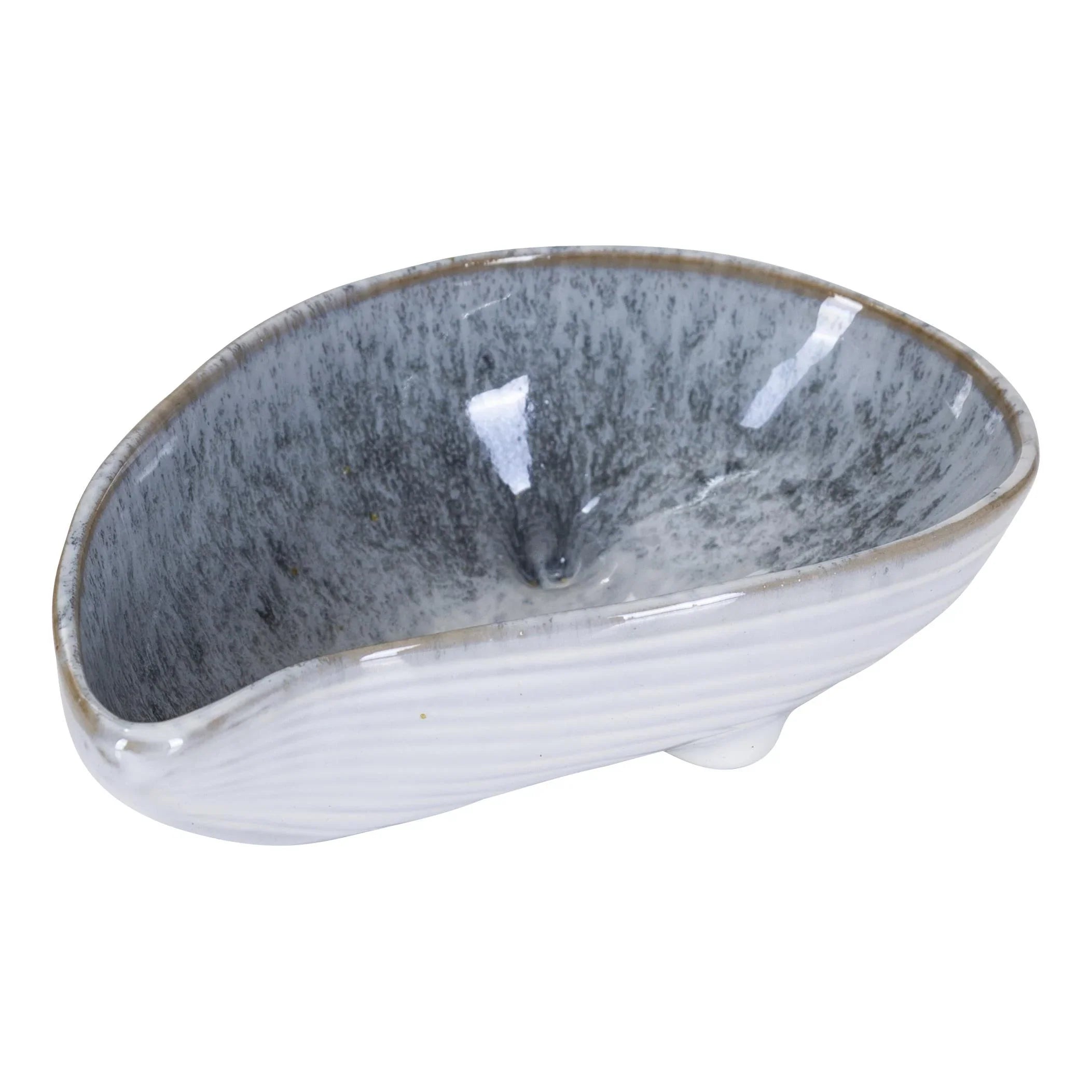 SKÅL MUSSLA, stor, creme L.16cm