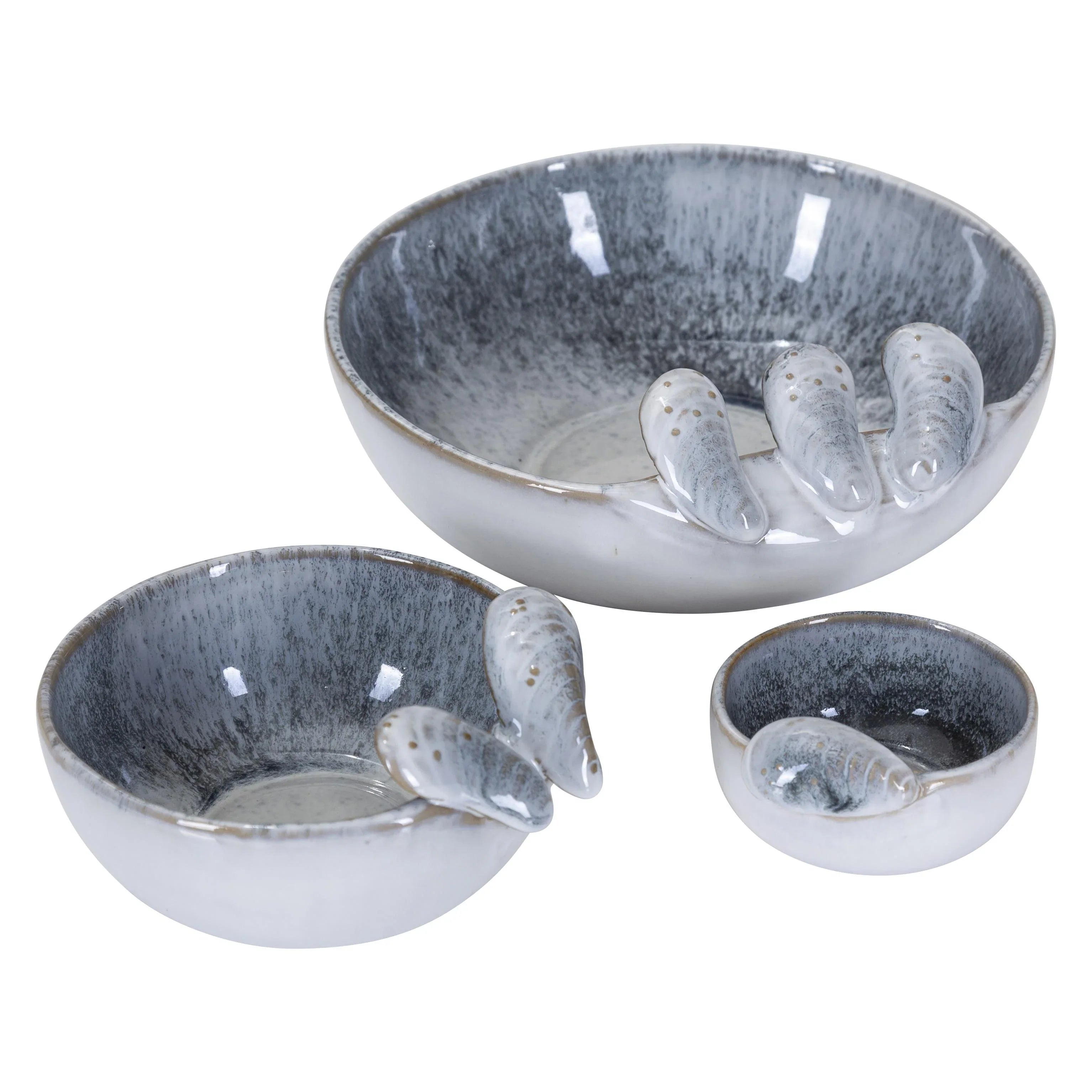 SKÅL MUSSLA, liten, creme ø7cm
