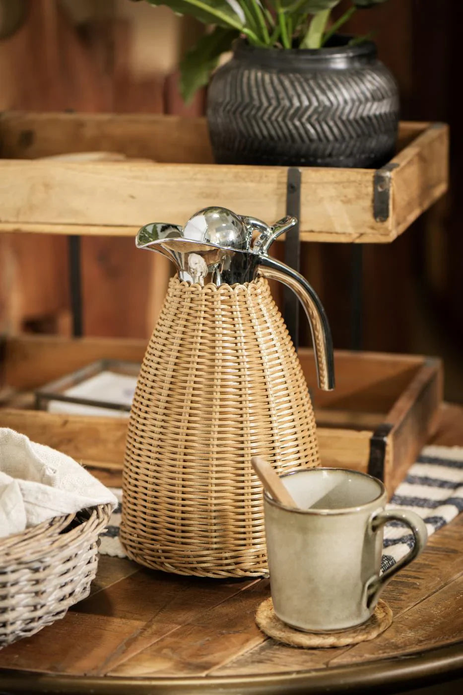 Termoskanna RATTAN brun