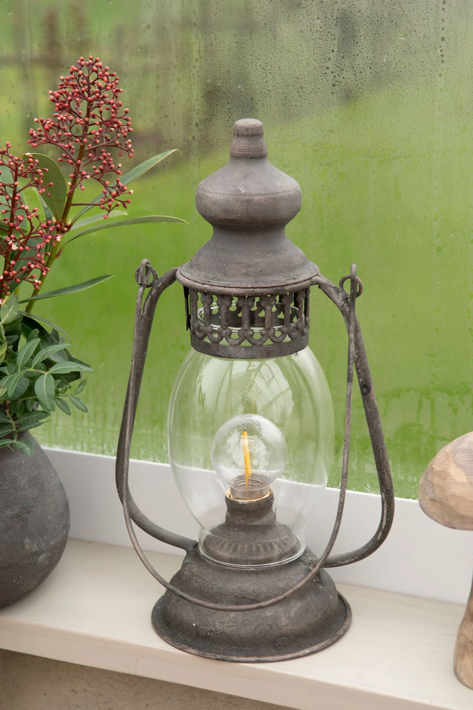 Lampa STALLYKTA 19x13x33, batteri metall