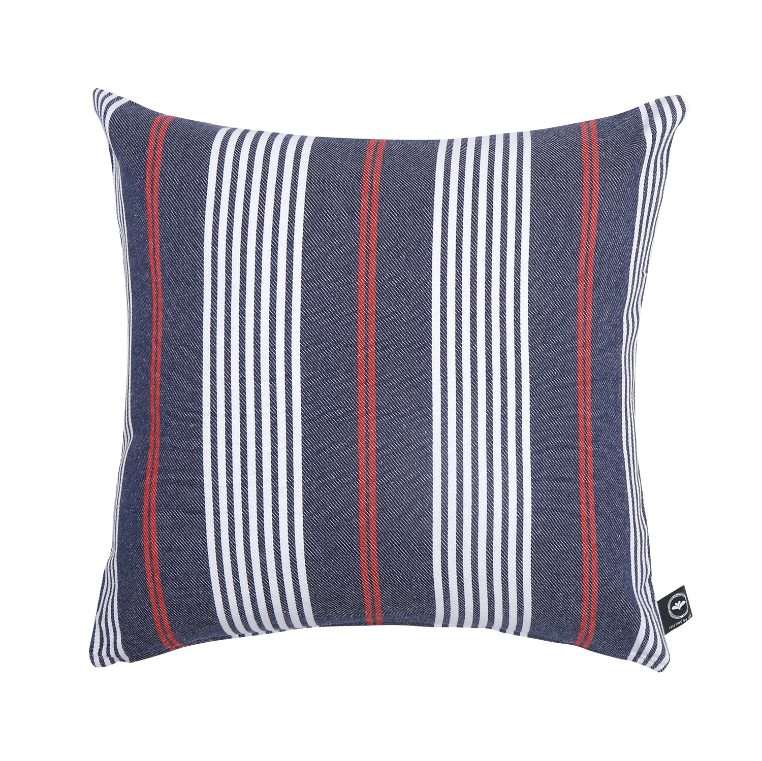 Kuddfodral HAMPUS 45x45cm marin/röd