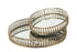 Bricka SPEGEL rund metall champagne Stor