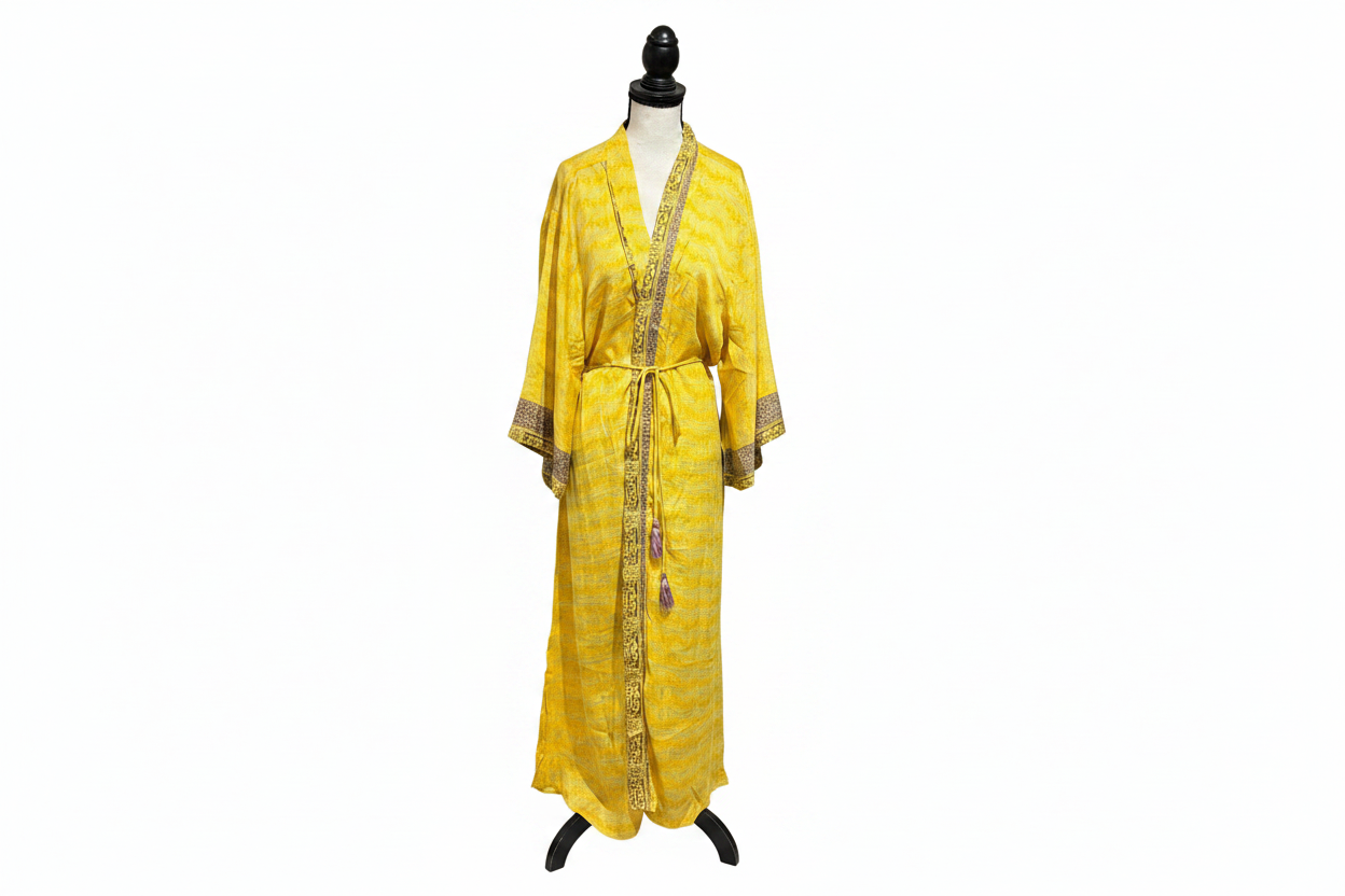 Kimono YELLOW SEAGRASS vintage