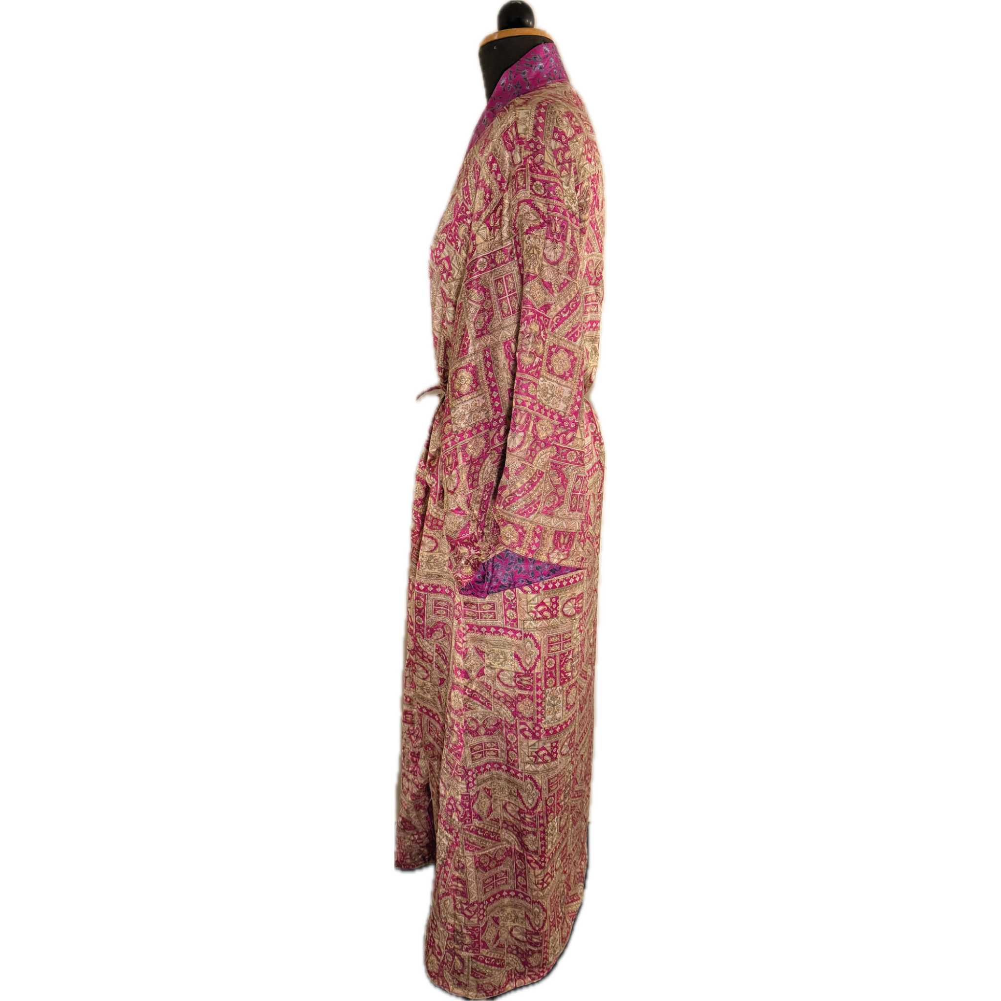 Kimono IMPERIAL FUCHSIA vintage vändbar
