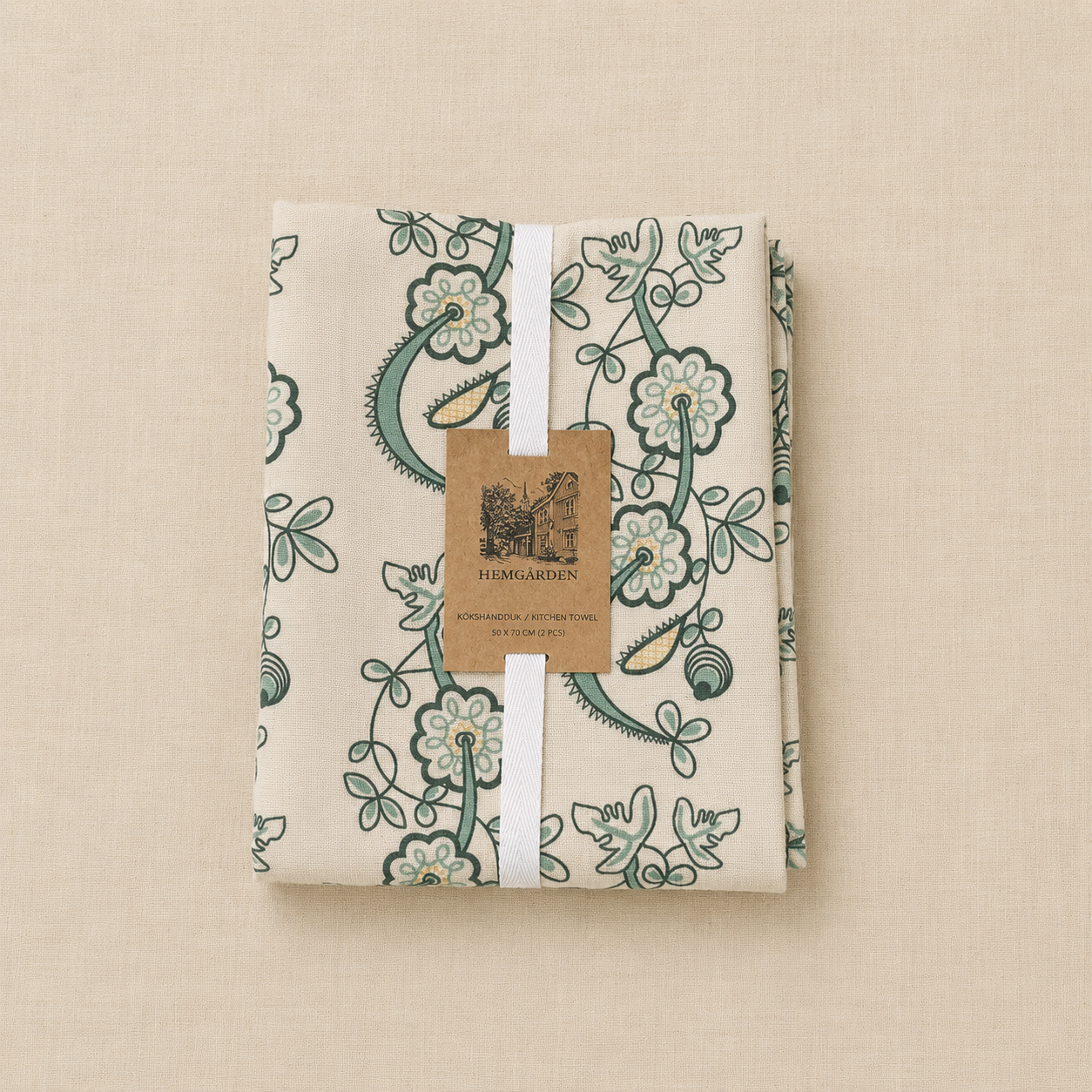 Kökshandduk GRIPSHOLMSROSEN 2-pack 50x70cm