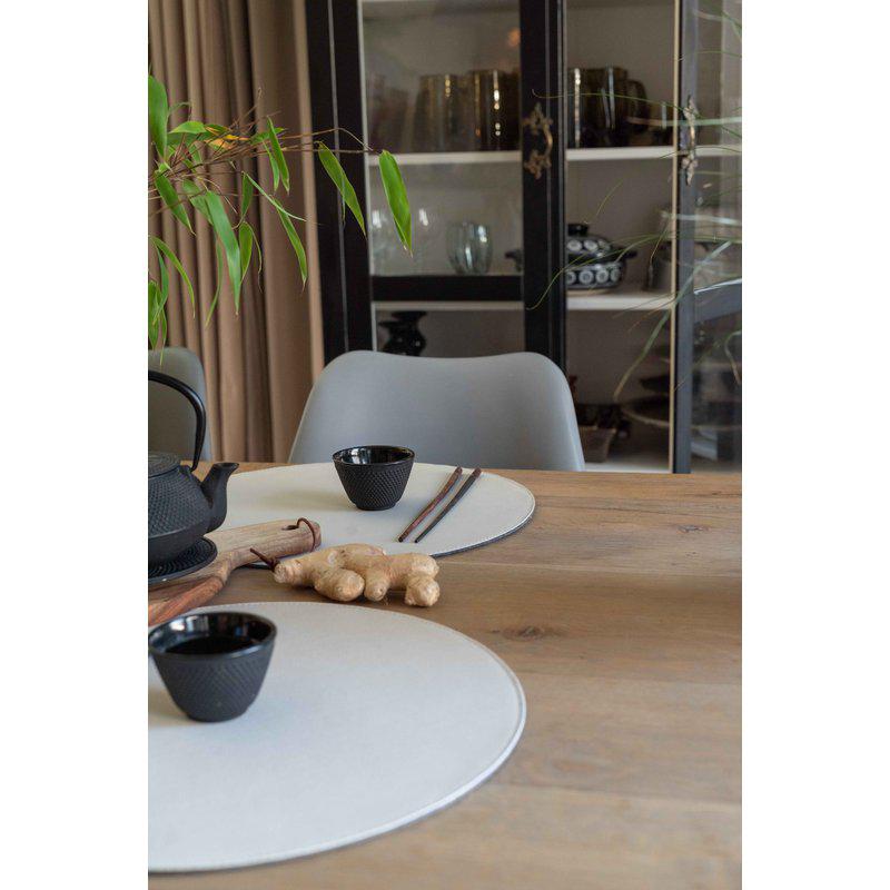 Tablett MOANA Ø38cm läderlook avtorkningsbar