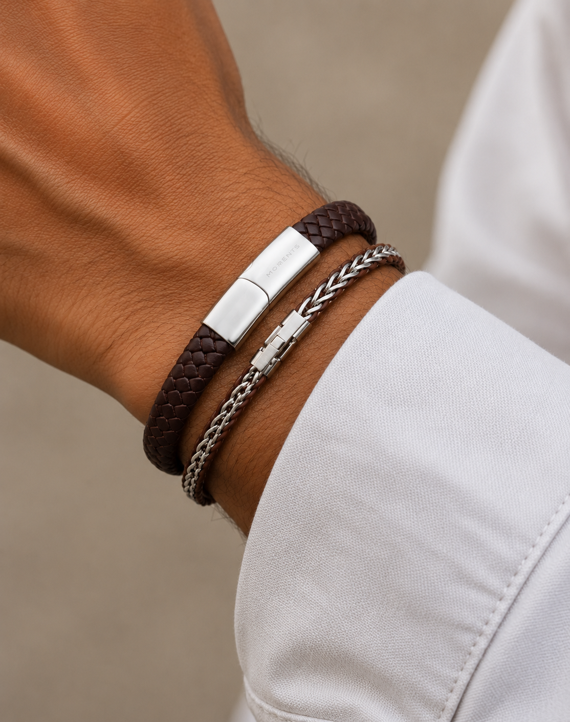 Armband MAN BRAIDED FLAT 12mm