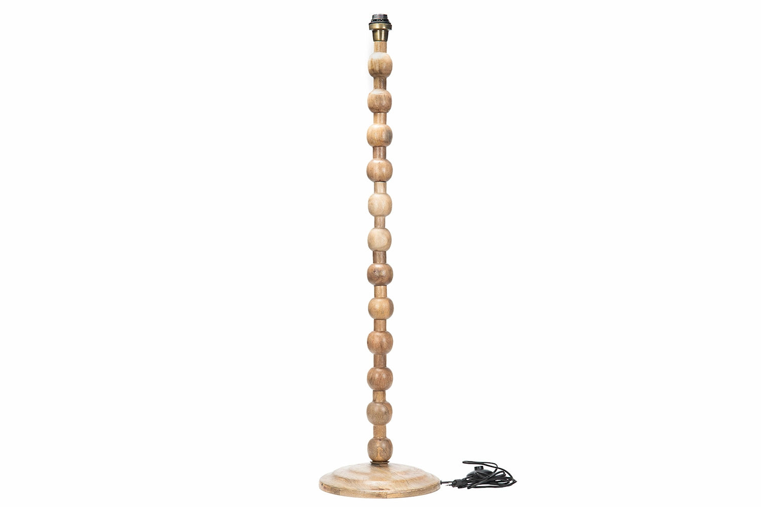 Golvlampa TRÄKLOT 120cm antik trä inkl. lampskärm