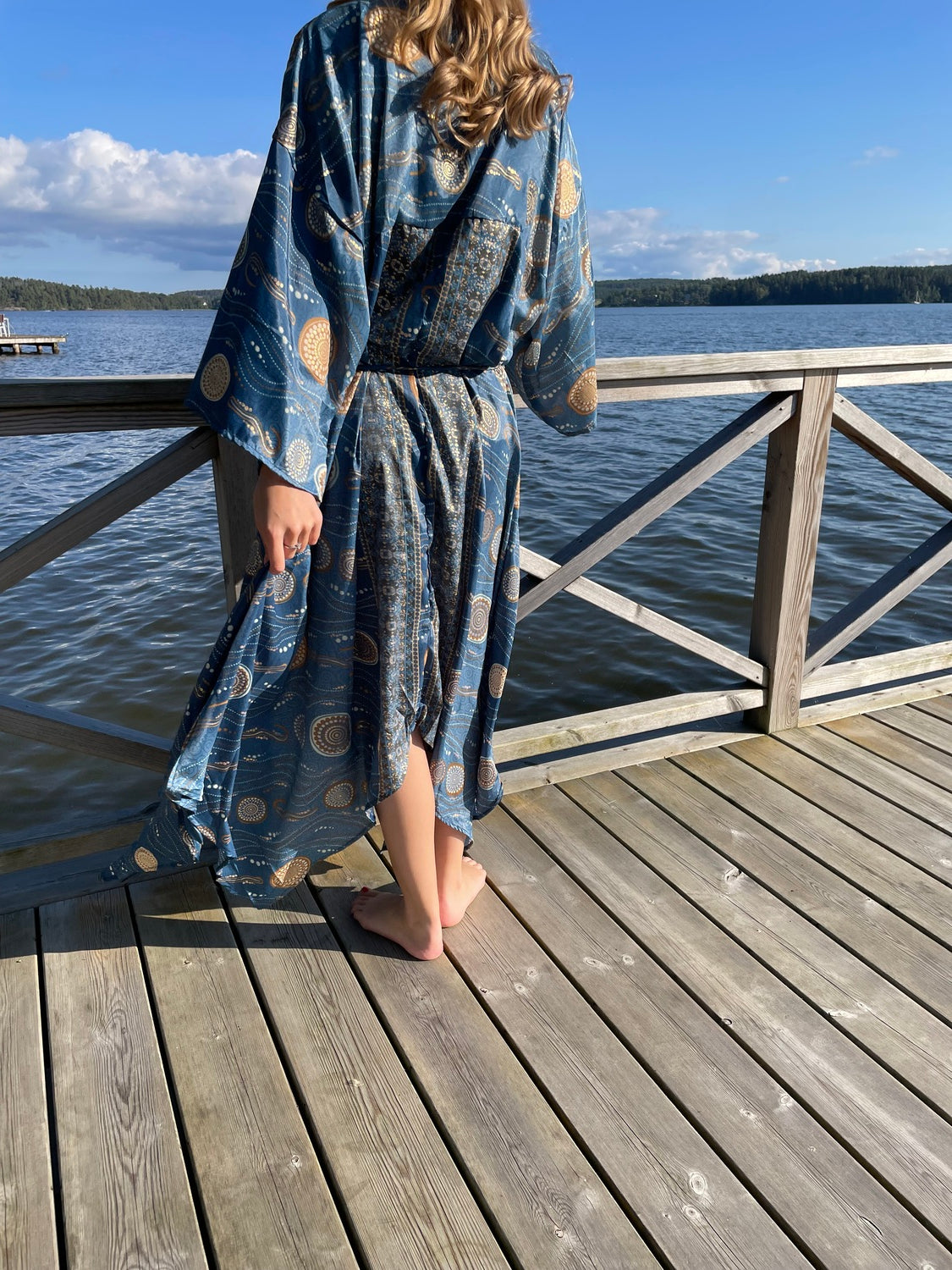 Kimono SPAIN lång blå