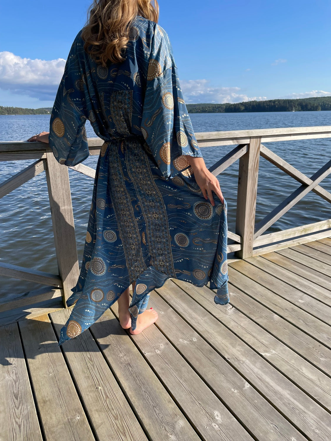 Kimono SPAIN lång blå