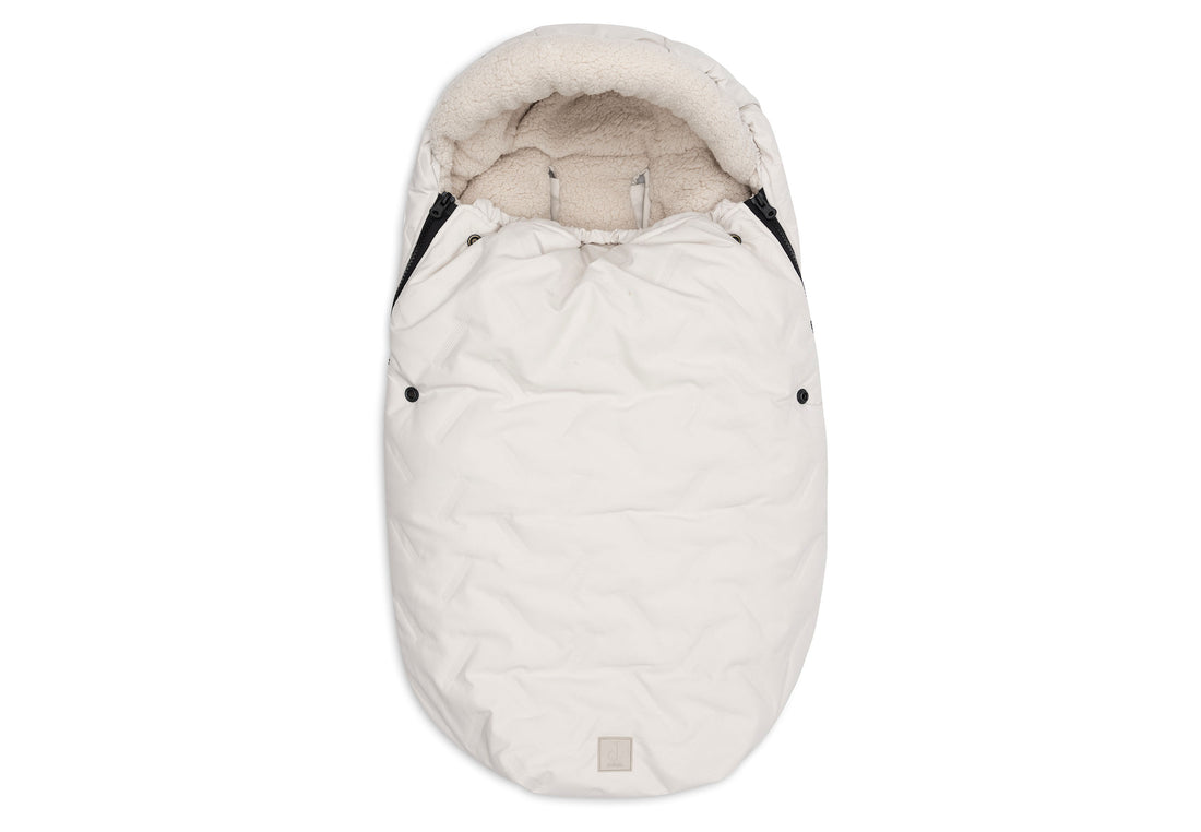Åkpåse EMBOSSED vagn/babyskydd 0+ 3/5 punkts sand