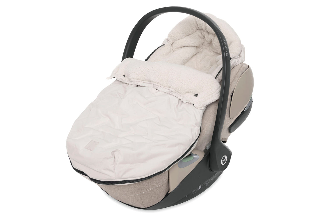 Åkpåse EMBOSSED vagn/babyskydd 0+ 3/5 punkts sand