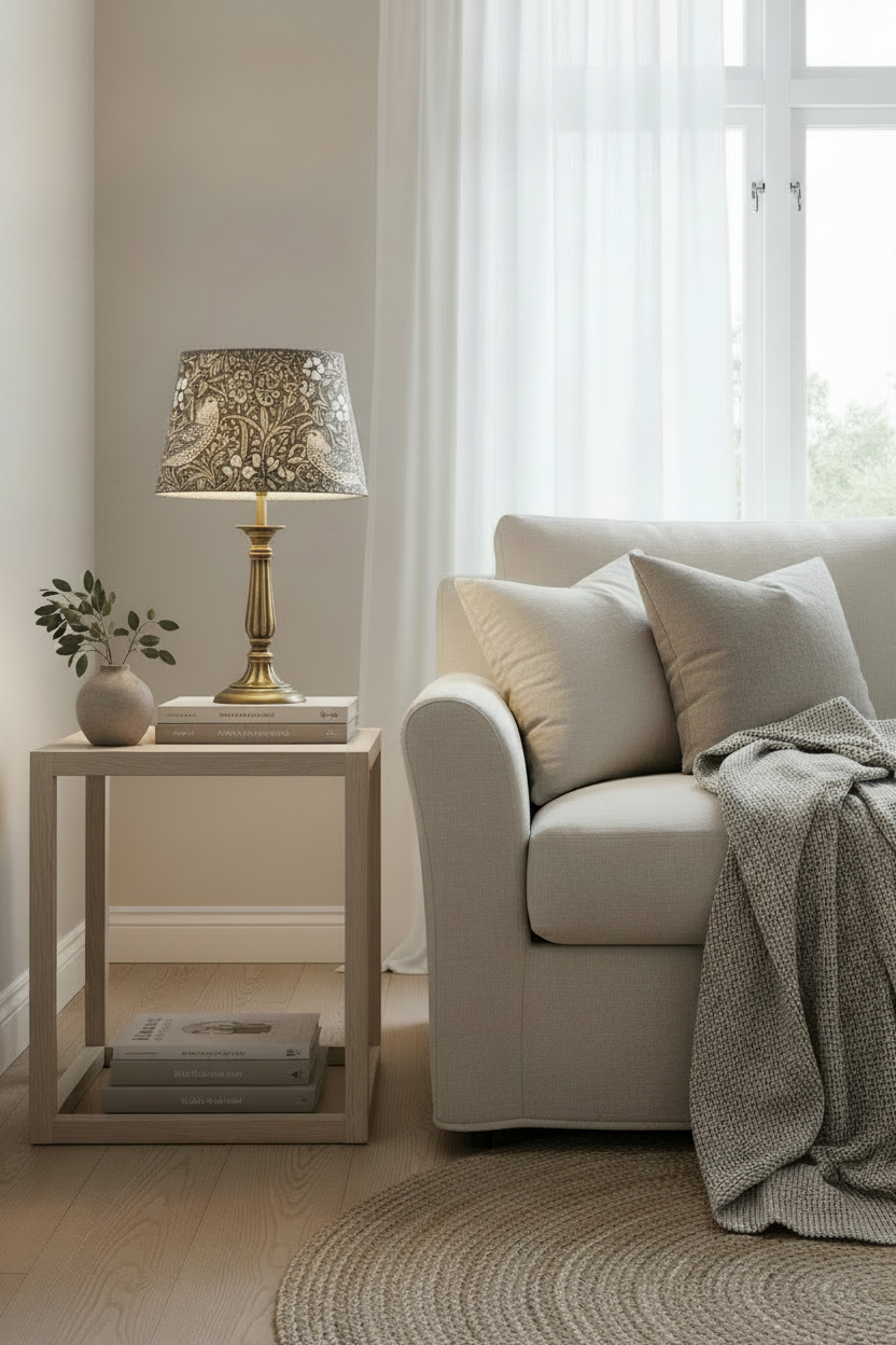 Lampskärm klämring OMERA 20cm Vilja mossa