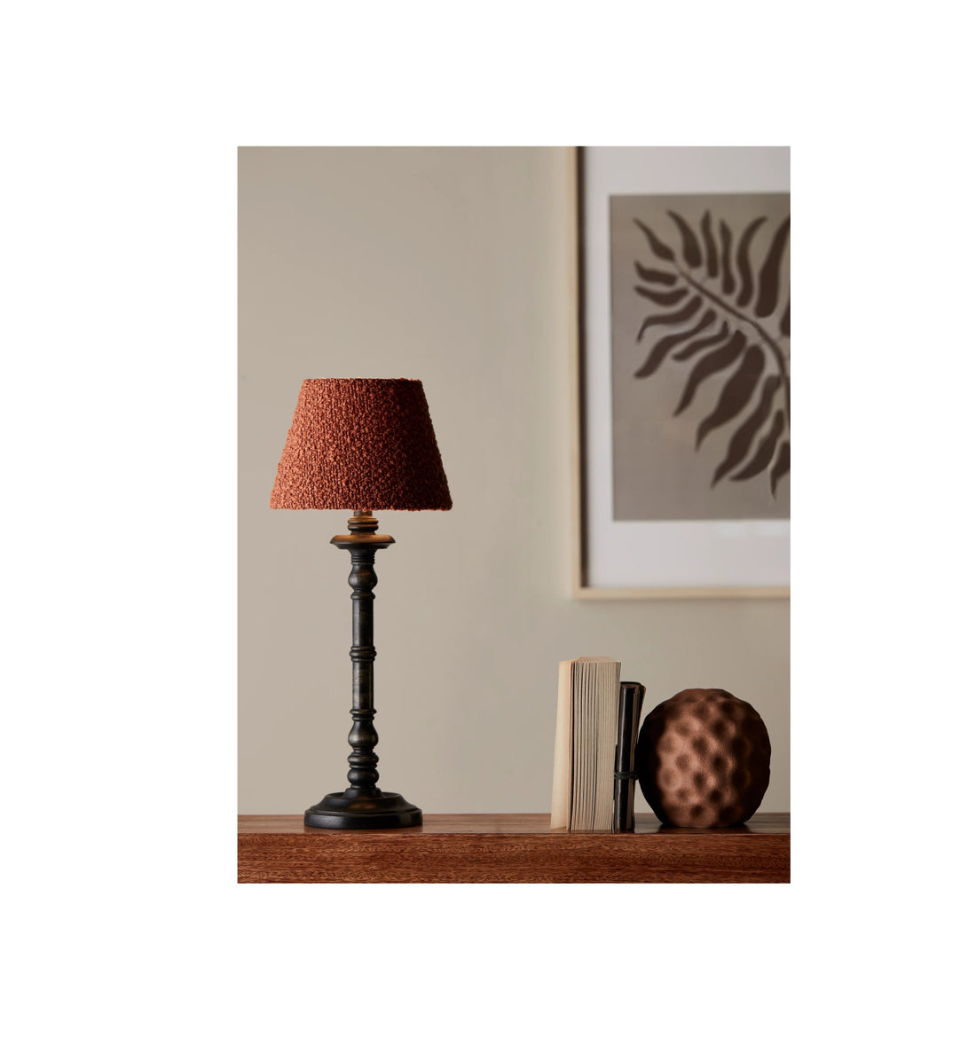 Bordslampa JOY 41cm trä svart/brun