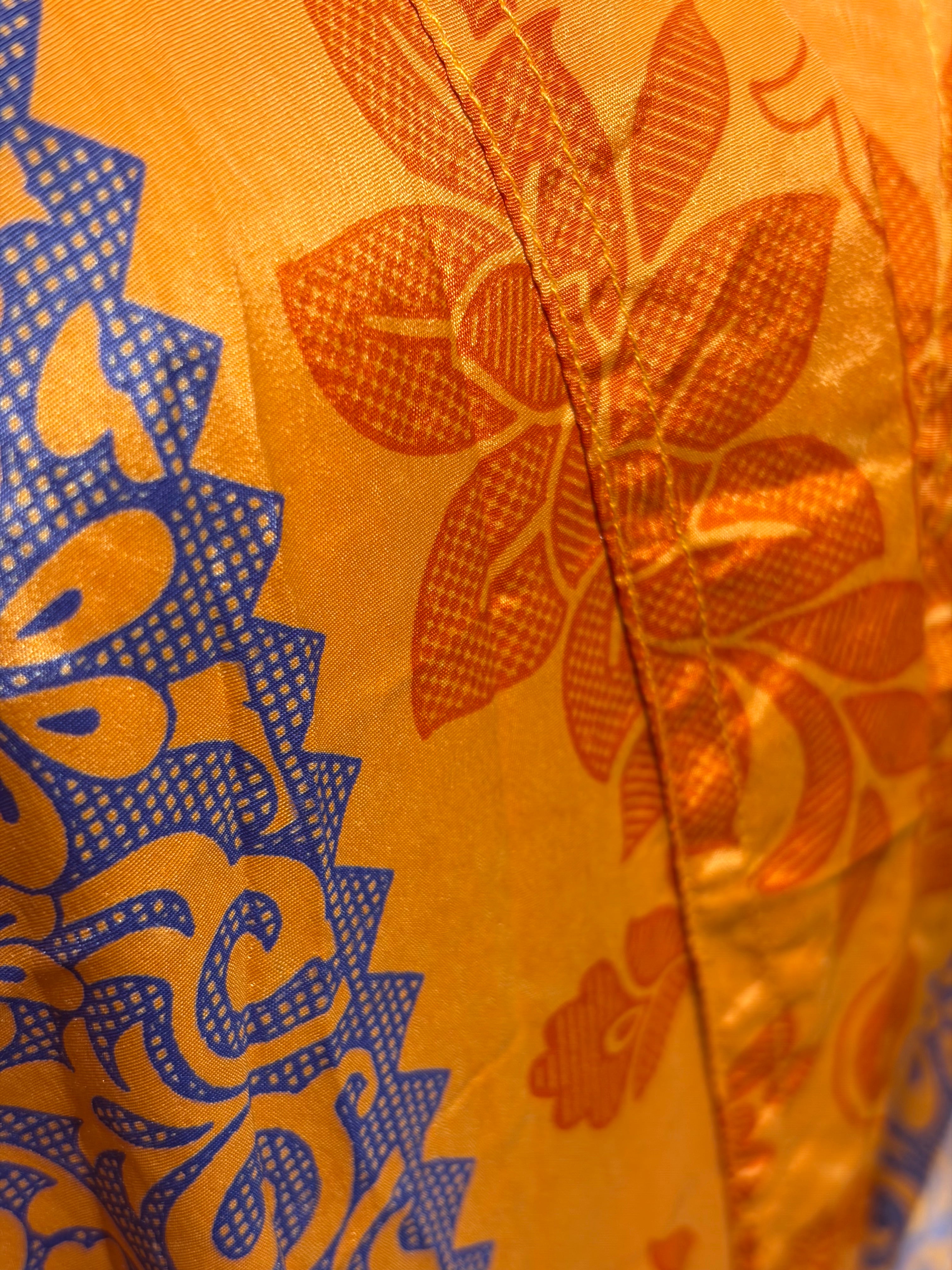 Kimono ORANGE PURPLE FLOWER vintage