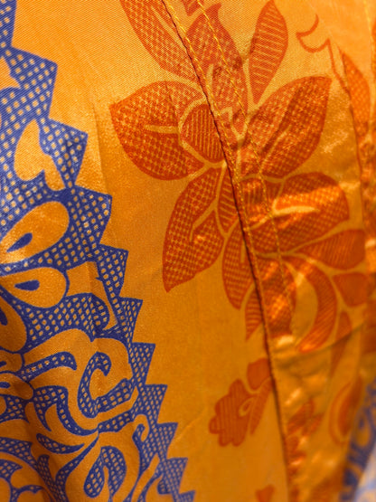 Kimono ORANGE PURPLE FLOWER vintage