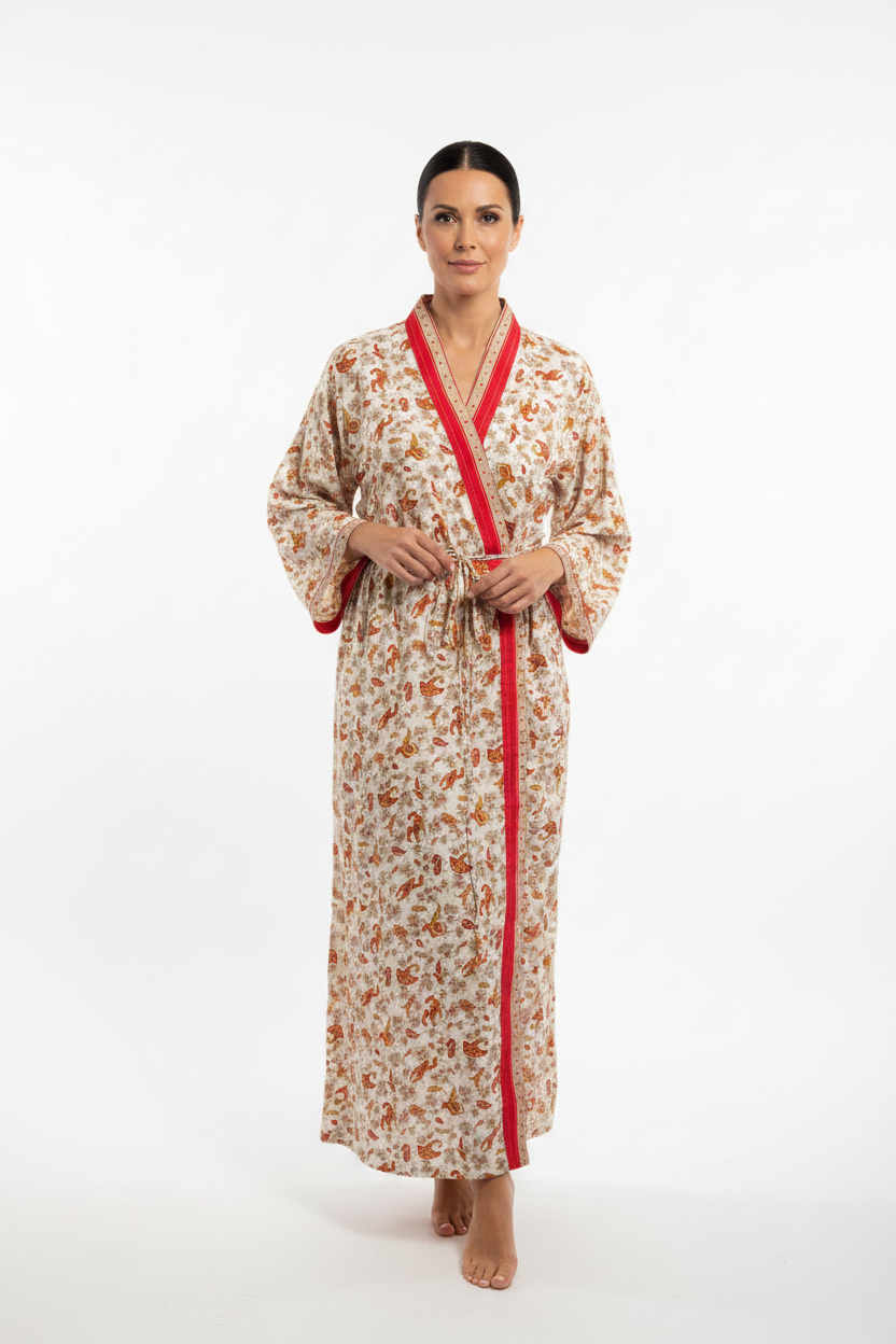 Kimono RED SIENNA PAISLEY vintage