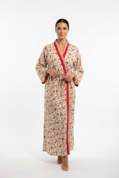 Kimono RED SIENNA PAISLEY vintage