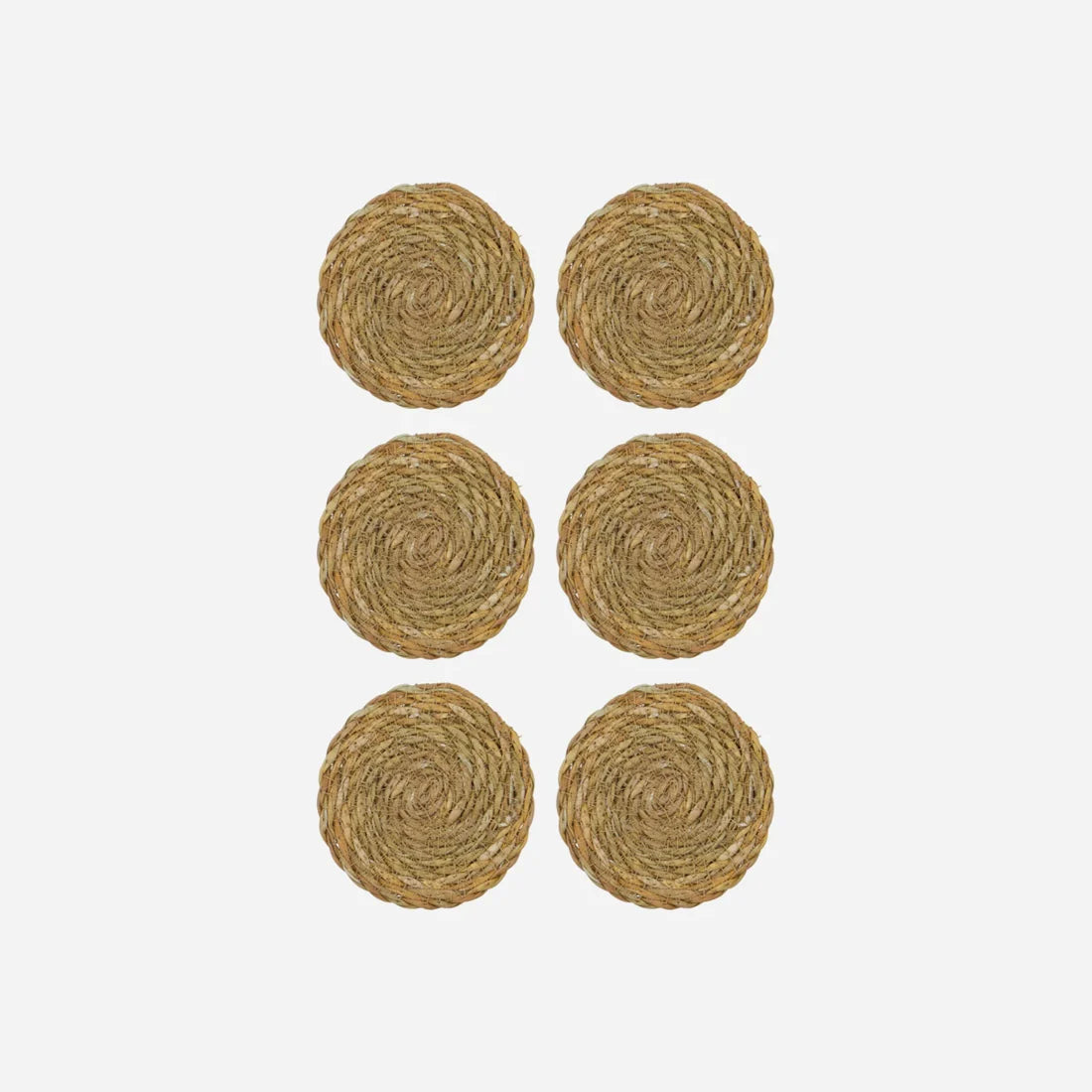 Glasunderlägg NATURAL 6-pack