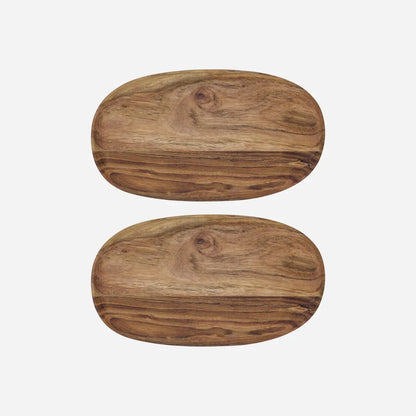 Bricka WOOD NATURE OVAL 22,5x12,5cm