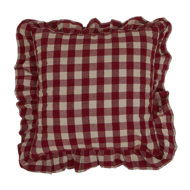 Kuddfodral LISA 47x47cm rödrutig