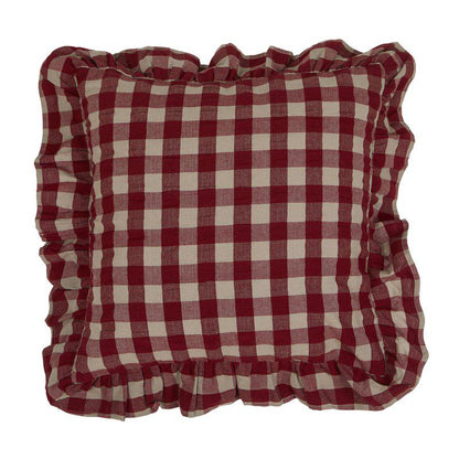 Kuddfodral LISA 47x47cm rödrutig