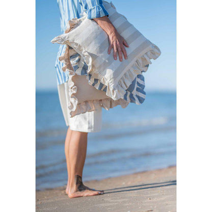 Kuddfodral AMALIA VOLANG linne 45x45 cm