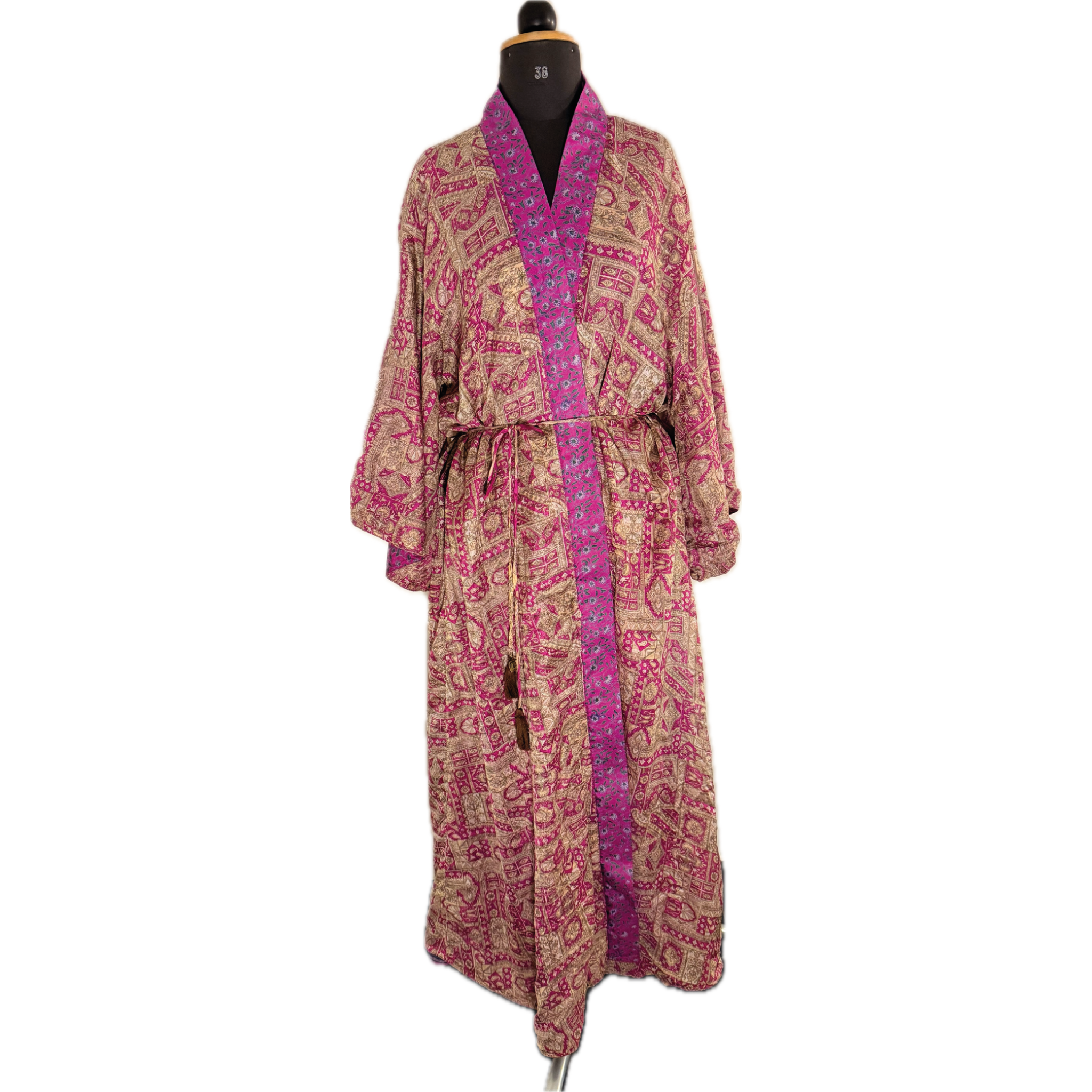 Kimono IMPERIAL FUCHSIA vintage vändbar
