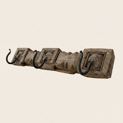 Krokbräda VINTAGE 55x9x4cm 3 krokar