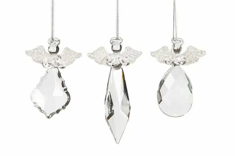 Hänge ÄNGEL kristall 3-pack