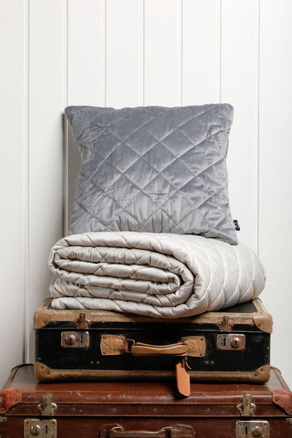 Överkast och kuddfodral QUILT SAMMET 260x260cm