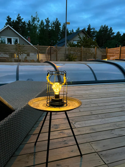 Lykta LANDSORT led smide med timer