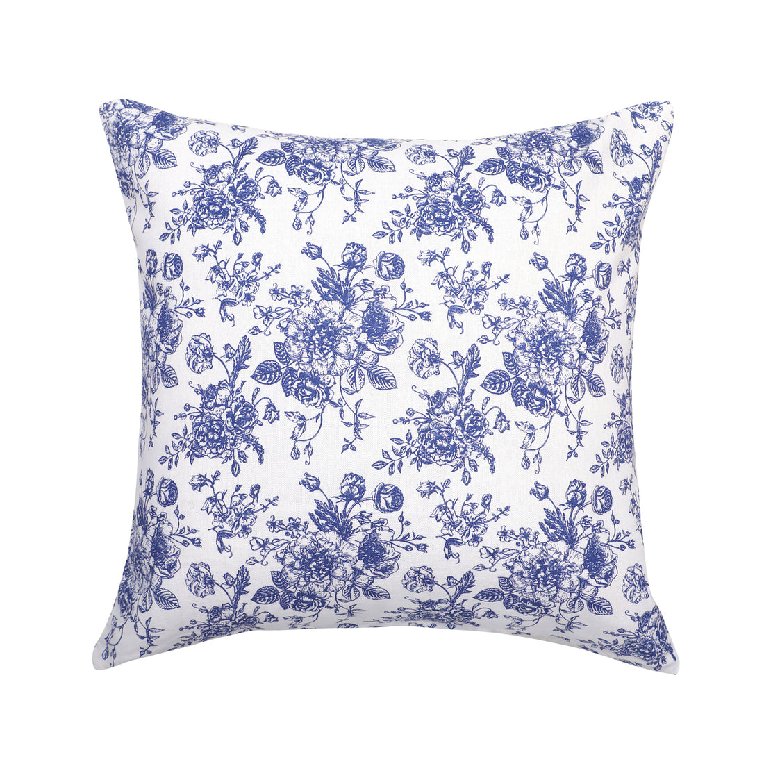 Kuddfodral JUNI 45x45cm vit/blå