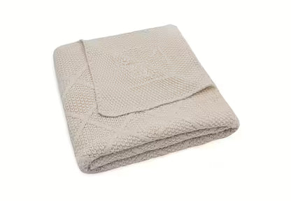 Pläd barn CHECK KNIT havre