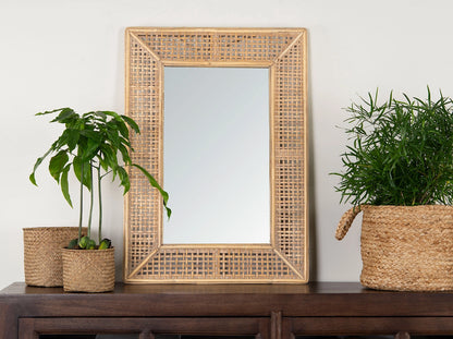 Spegel REKTANGEL bambu 51x2x71cm