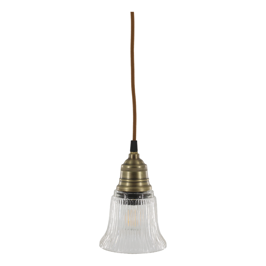 Fönsterlampa KLOCKA glas 17x12cm