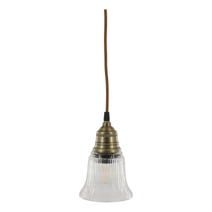 Fönsterlampa KLOCKA glas 17x12cm
