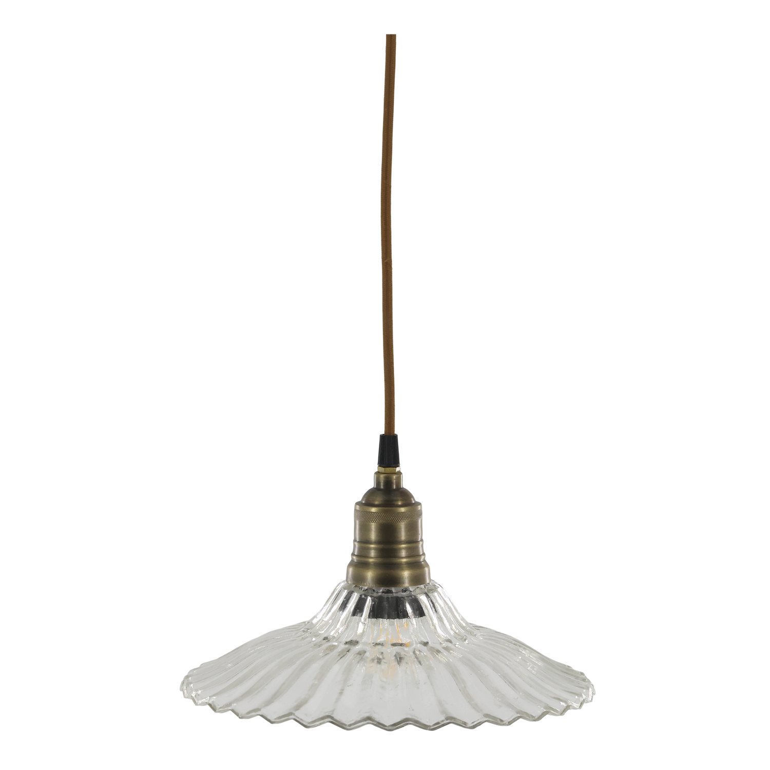 Taklampa SOLFJÄDER glas 17x26cm