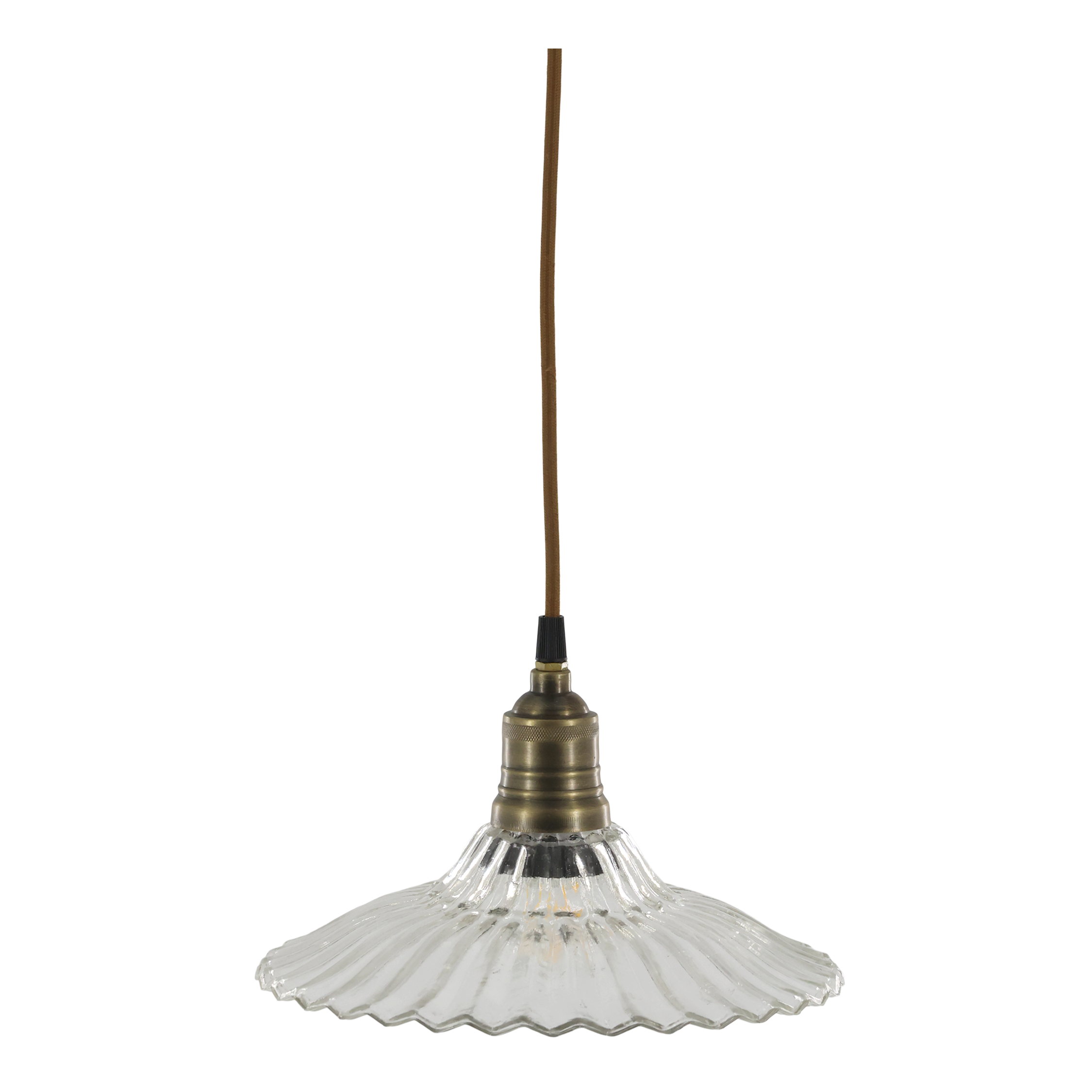 Taklampa SOLFJÄDER glas 17x26cm